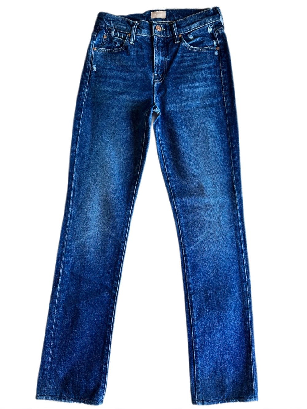 MOTHER The Rascal Skimp Yee Haw Mid Rise Straight Leg Jeans Size 25
